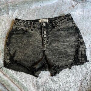 banjara Distressed Black & Grey Cut-Off Shorts in Size 11/29